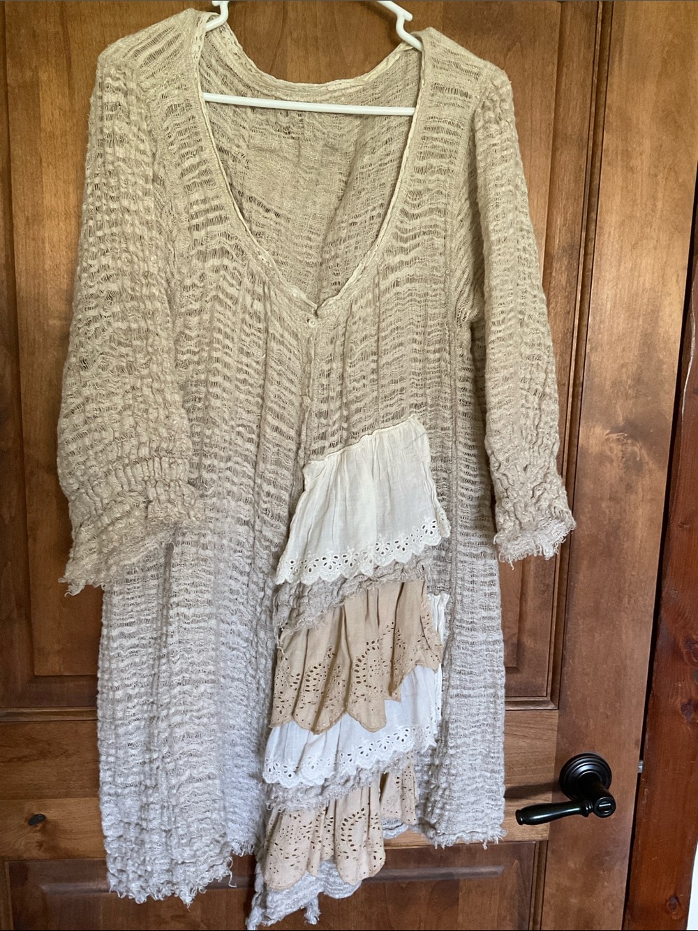 Magnolia Pearl Button Ruffle Cardigan. One Size.